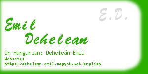 emil dehelean business card